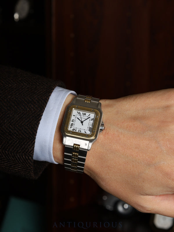 カルティエ サントス ガルベ LM 2961 自動巻き Cal.2671 SS/YG SS/YG ホワイトローマン文字盤 オーバーホール済み