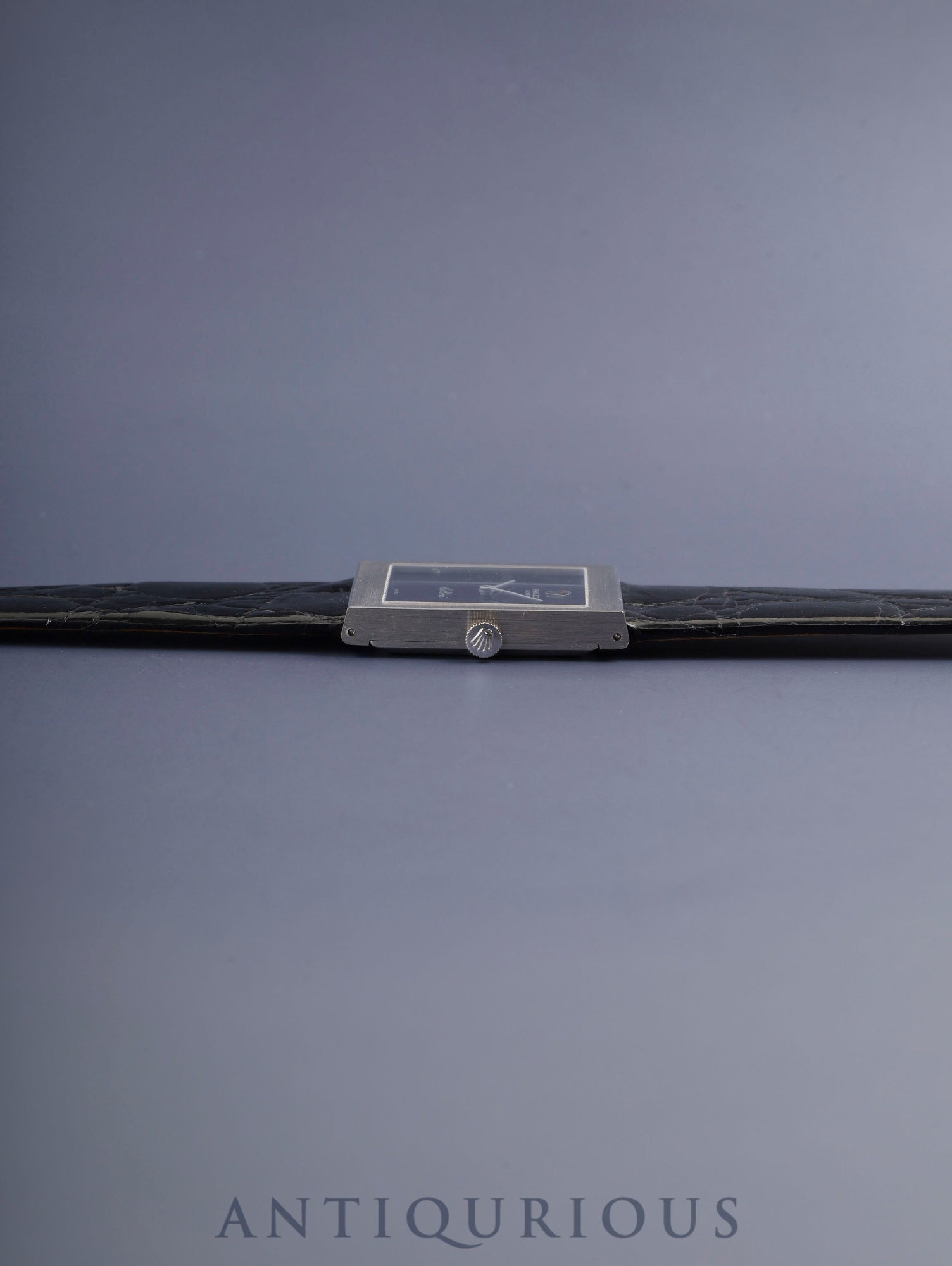 ロレックス チェリーニ 4014 手巻き Cal.1600 750WG 革 純正尾錠（GP） ブルー文字盤 35番台（1972年）オーバーホール済み