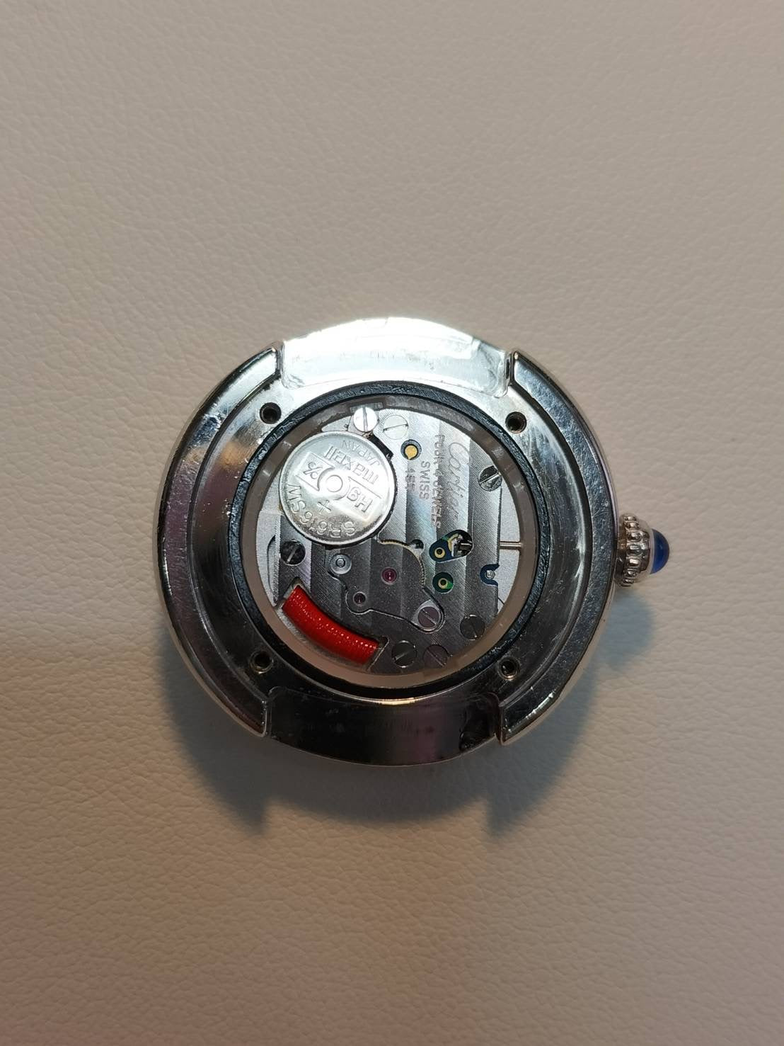 Cartier Must Trinity W1014945 / 2439 Quartz Cal.157 SV925 Leather Original pin buckle (SS) Silver Roman dial (SWISS MADE) Overhauled