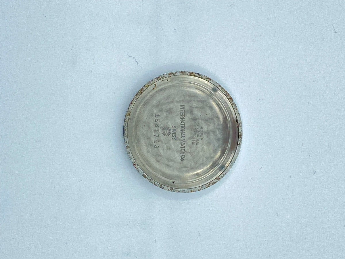 IWC Old Inter Automatic Caliber 853 Stainless Steel Leather Strap with Aftermarket Buckle (SS) Silver Dial Overhauled