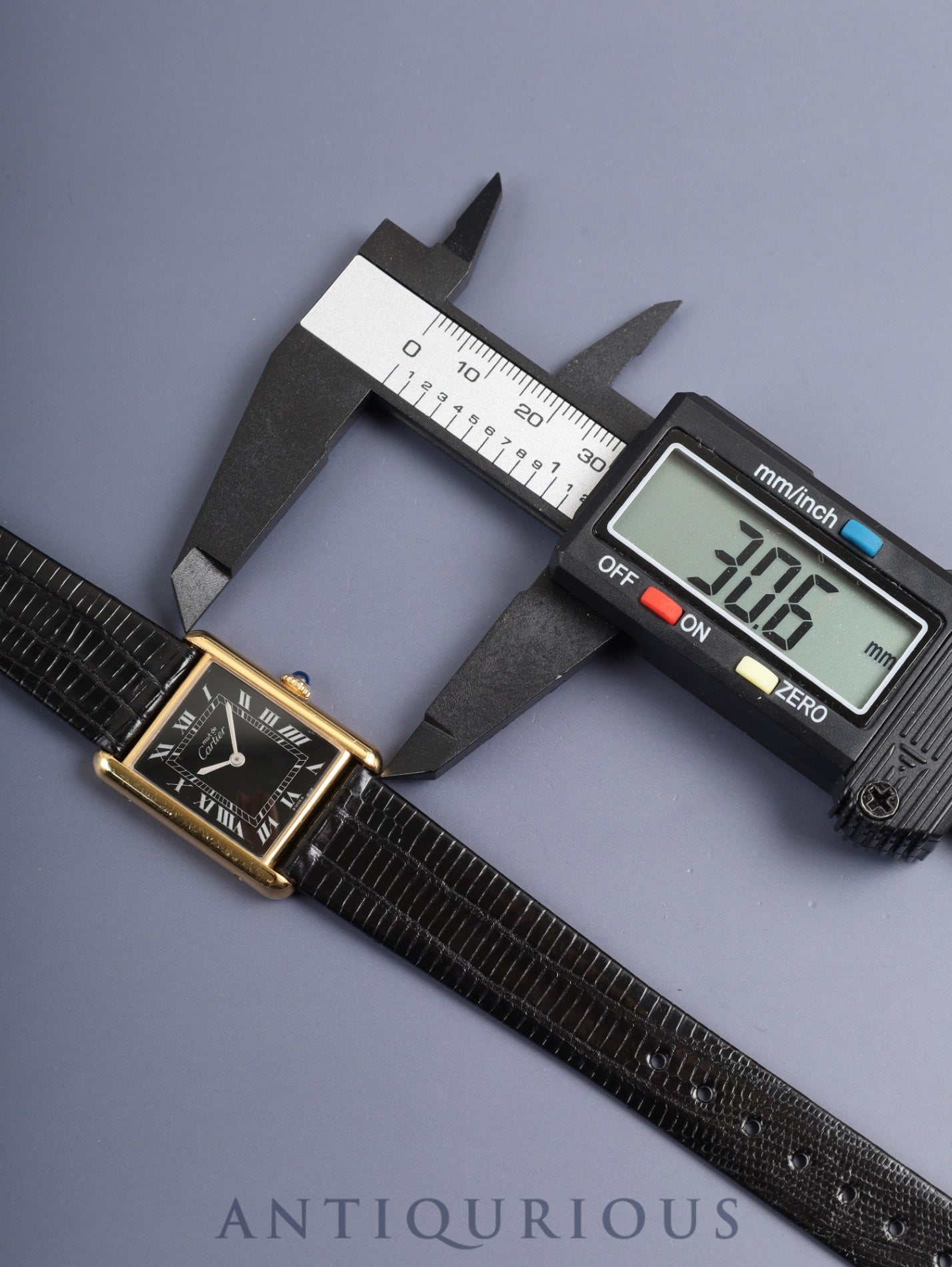 カルティエ マストタンク LM 6 手巻き Cal.78-1 SV925 革 純正ピンバックル（GP）ブラックローマン文字盤（SWISS表記）オーバーホール済み 新品仕上げ済み