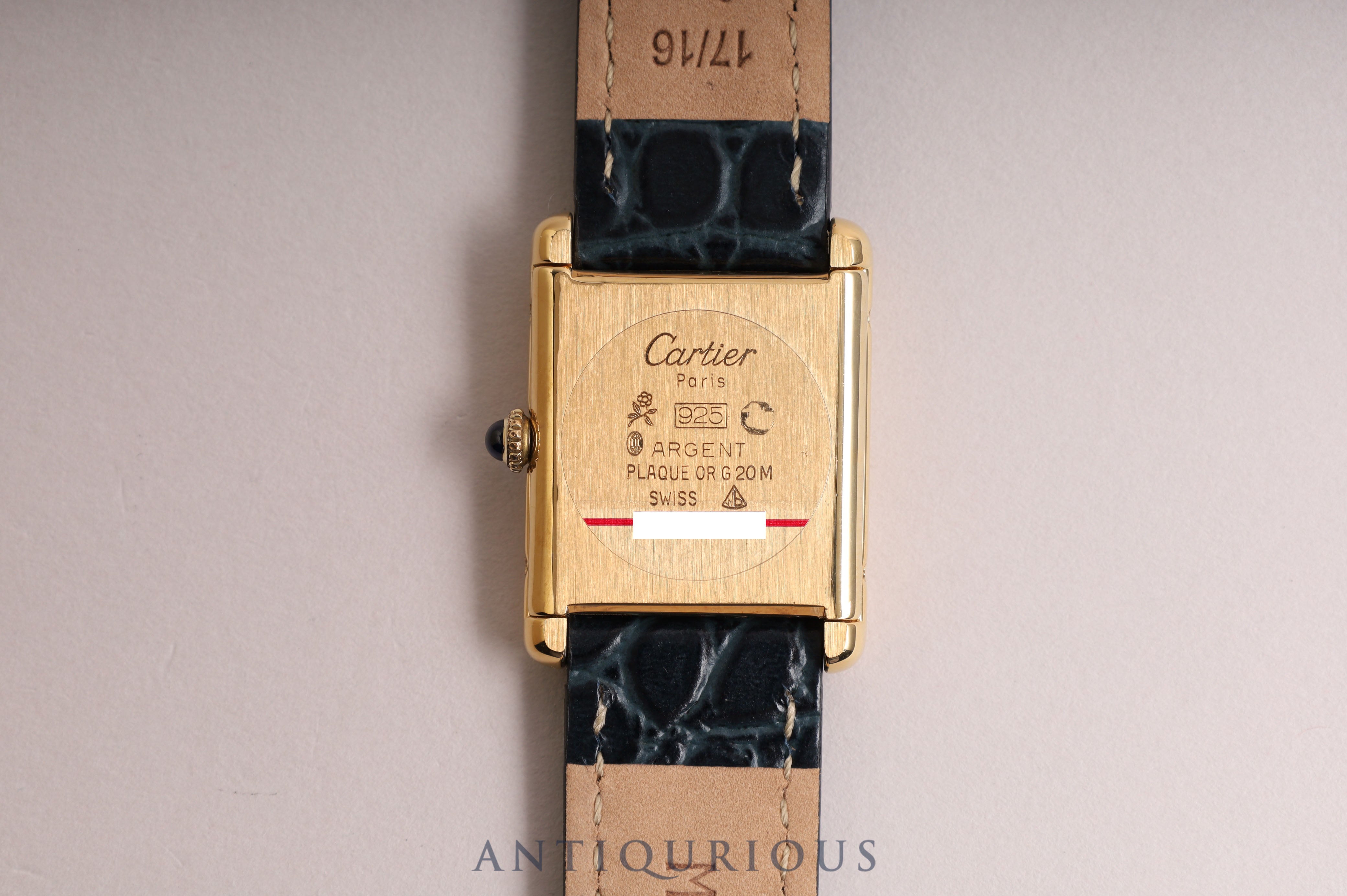 Cartier Must Tank LM Manual Winding Lapis Lazuli Dial Newly Finished