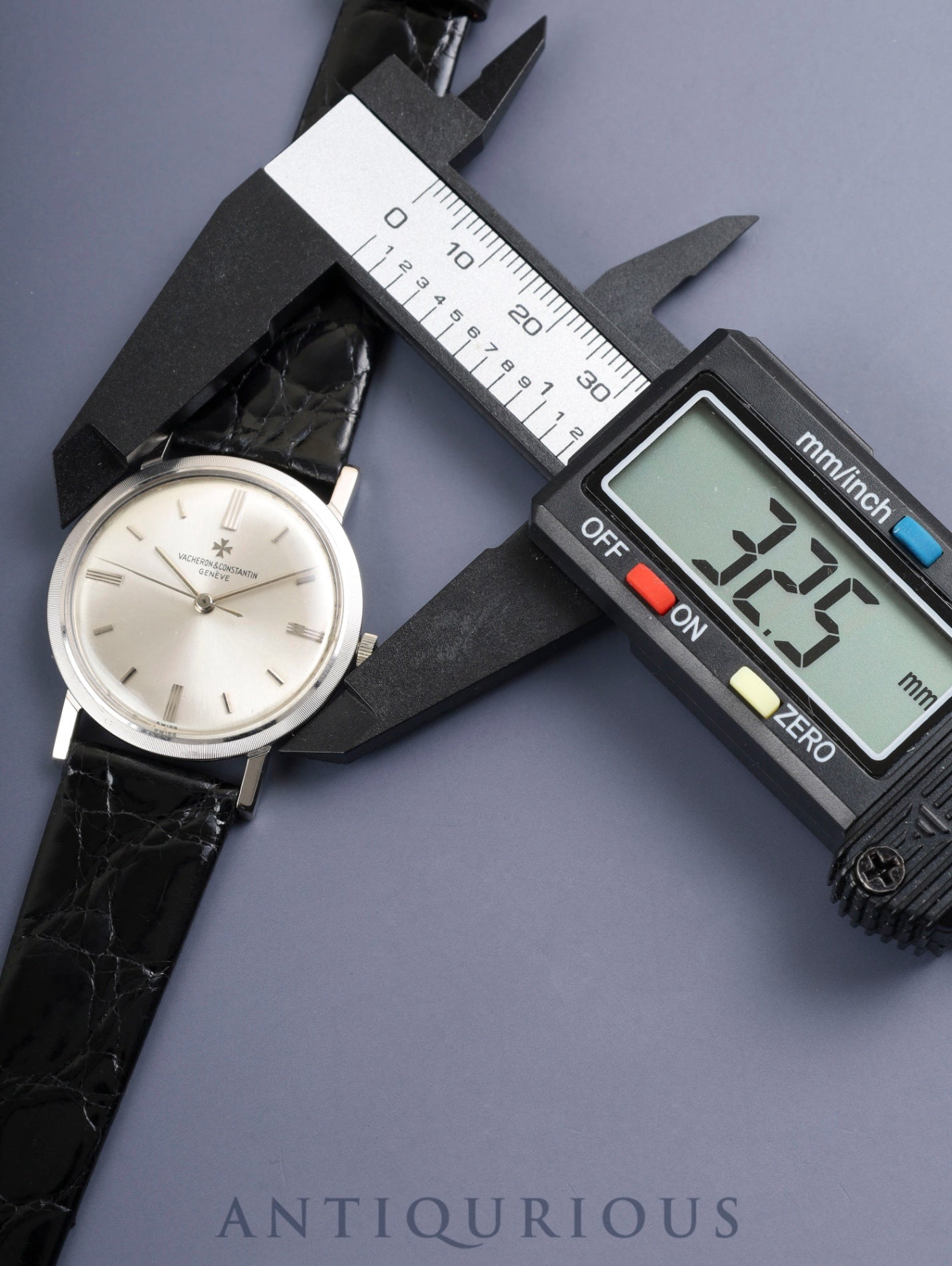 ヴァシュロン・コンスタンタン ラウンド センターセコンド 6406 自動巻き Cal.K1002 750WG 革 社外ピンバックル（SS）ホワイト文字盤 オーバーホール済み