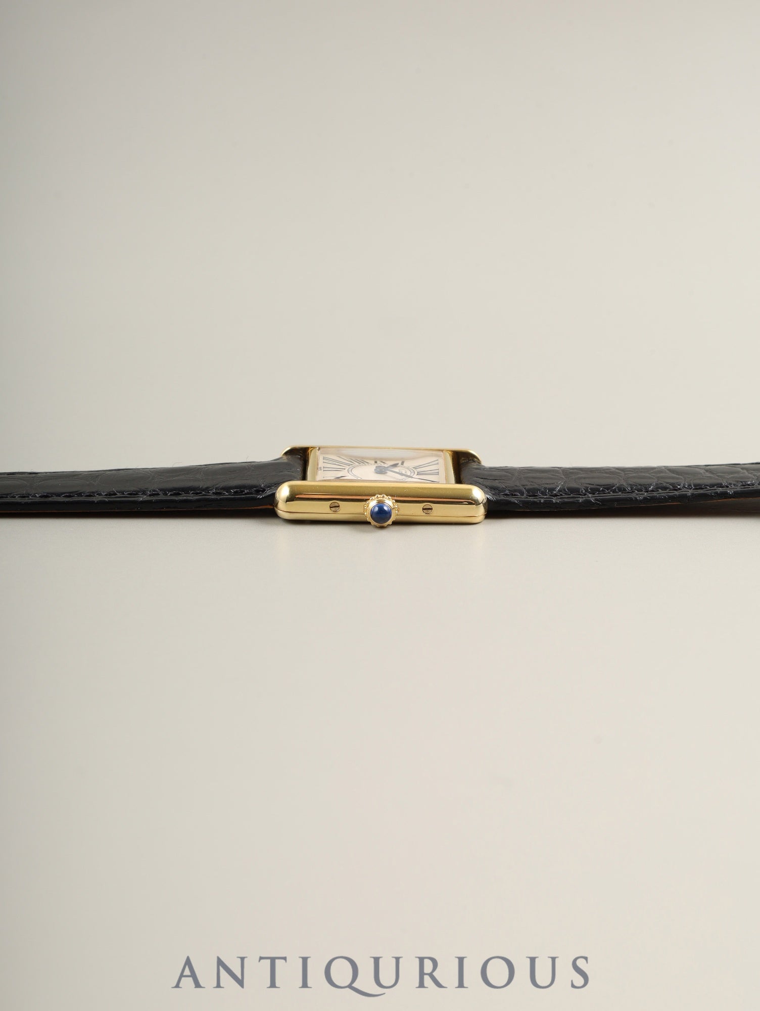 カルティエ マストタンク SM W1005554 / 5057001 クォーツ Cal.057 SV925 革 純正尾錠（GP）オパラン文字盤 オーバーホール済み 新品仕上げ済み