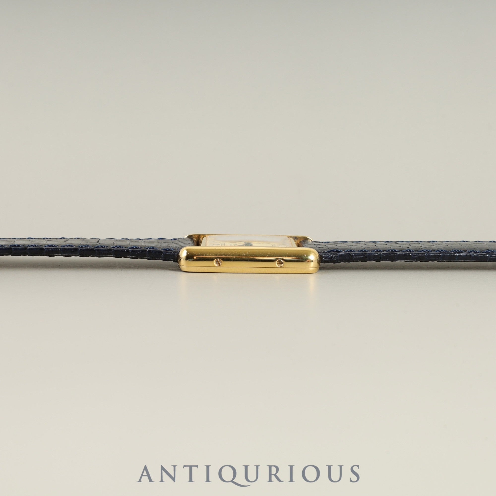 カルティエ マストタンク SM W1003153 / 5057001 クォーツ Cal.057 SV925 革 純正尾錠（GP）アイボリーローマン文字盤 オーバーホール済み 新品仕上げ済み