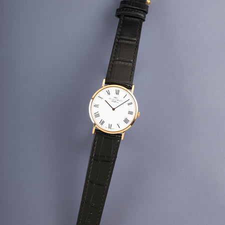 IWC Portofino 2010 Manual Winding Cal.1852 750 Leather Original Pin Buckle (GP) White Roman Dial Overhauled