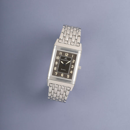 ジャガー・ルクルト レベルソ クラシック シャドウ 251.8.86 手巻き Cal.846-1 SS SS  グレーアラビア文字盤（T SWISS MADE T表記） 23×38mm 1990年代前半〜後半 オーバーホール済み