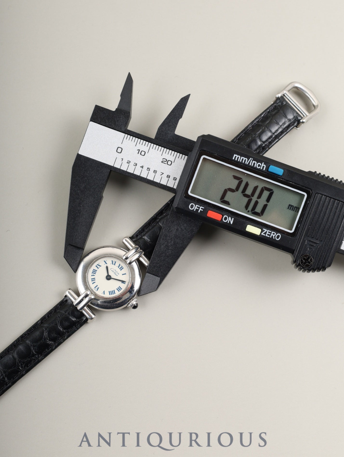 カルティエ マストコリゼ W1001665 / 1903 クォーツ Cal.90 SV925 革 純正Dバックル（SS） ホワイトローマン文字盤 オーバーホール済み リューズ新品仕上げ済み