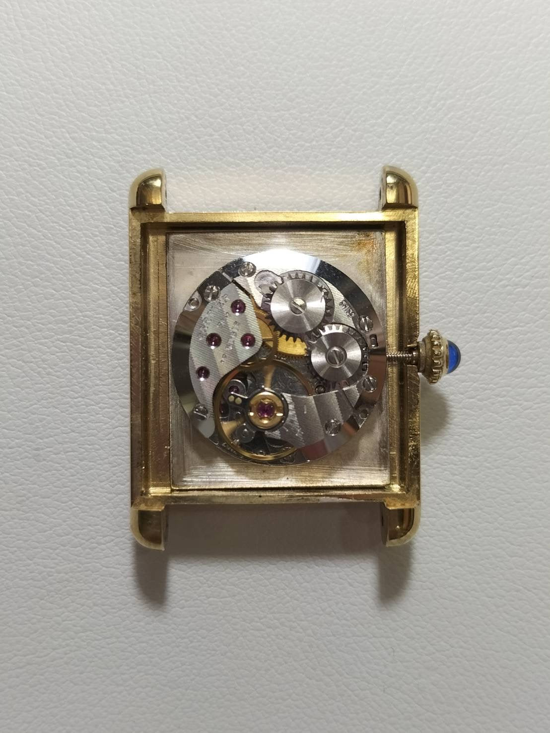 カルティエ マストタンク LM 6 手巻き Cal.78-1 SV925 革 純正ピンバックル（GP）マホガニー文字盤（SWISS表記） 箱 冊子 保証書（1981年）オーバーホール済み