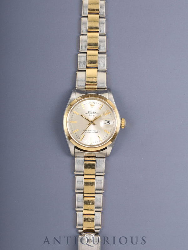 ロレックス オイスター パーペチュアルデイト 1500/3 自動巻き Cal.1570 SS/YG シルバー文字盤 22番台（1967年）オーバーホール済み