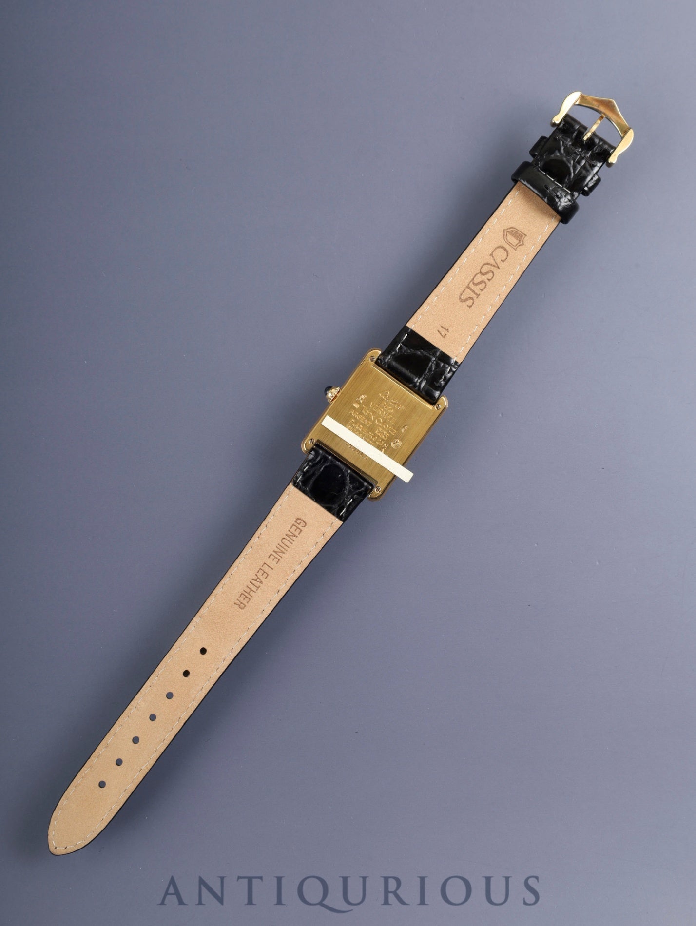 カルティエ マストタンク LM 590005 クォーツ Cal.90 SV925 革 純正ピンバックル（GP）アイボリーローマン文字盤（SWISS表記）オーバーホール済み 新品仕上げ済み