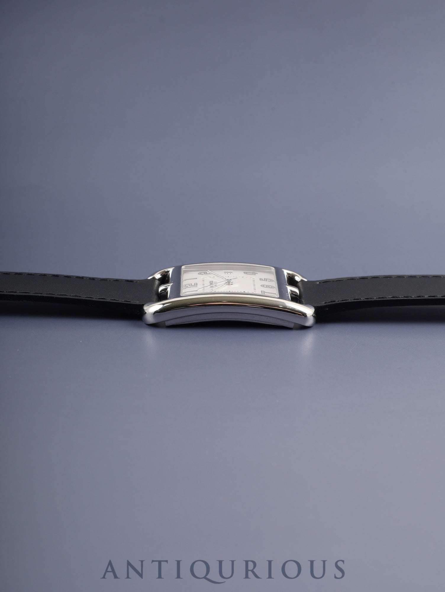 エルメス ケープコッド W055346WW00 / CC1.810 クォーツ  SS 革 純正尾錠（SS）シルバーアラビア文字盤 箱 冊子 保証書（2022年） 純正革ベルト（U刻印：2022年）オーバーホール済み