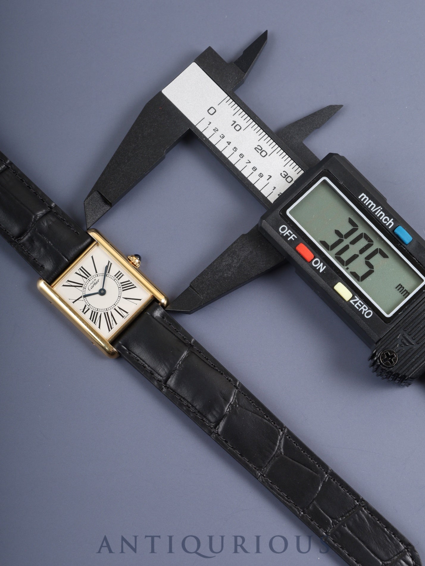 カルティエ マストタンク LM 590005 クォーツ Cal.690 SV925 革 純正Dバックル（GP） オパラン文字盤 箱 冊子 保証書（1996年） オーバーホール済み