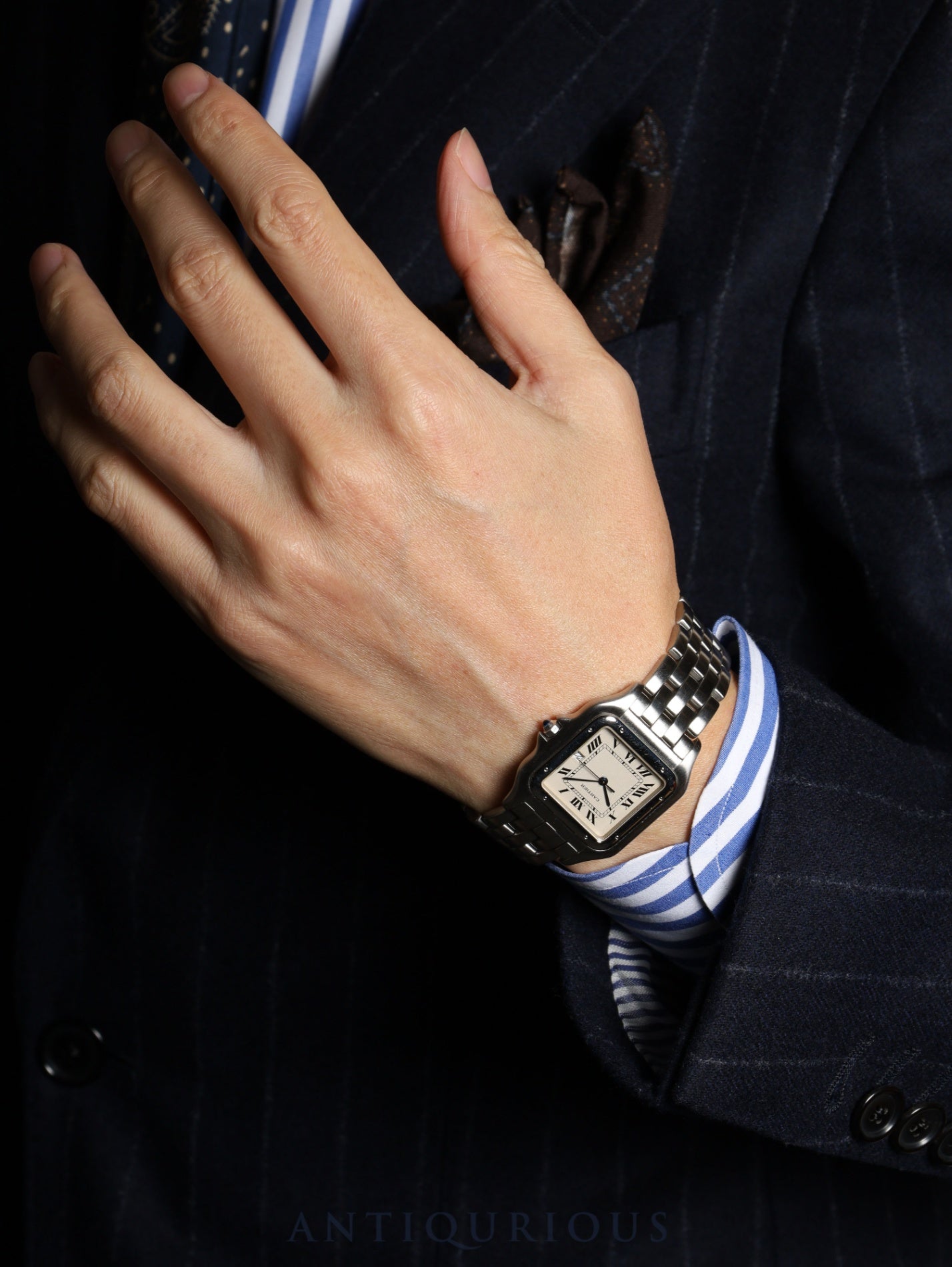 Cartier Panthère LM W25032F5 / 130 000 C Quartz Cal.87.04 Stainless Steel White Roman Dial Overhauled