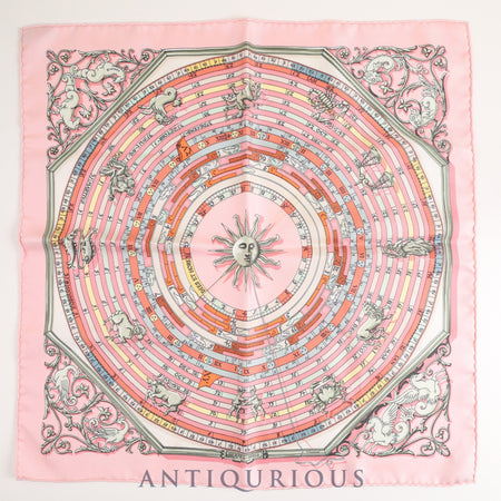 Hermes Scarf Carre 45 DIES ET HORE Astrology SILK100%