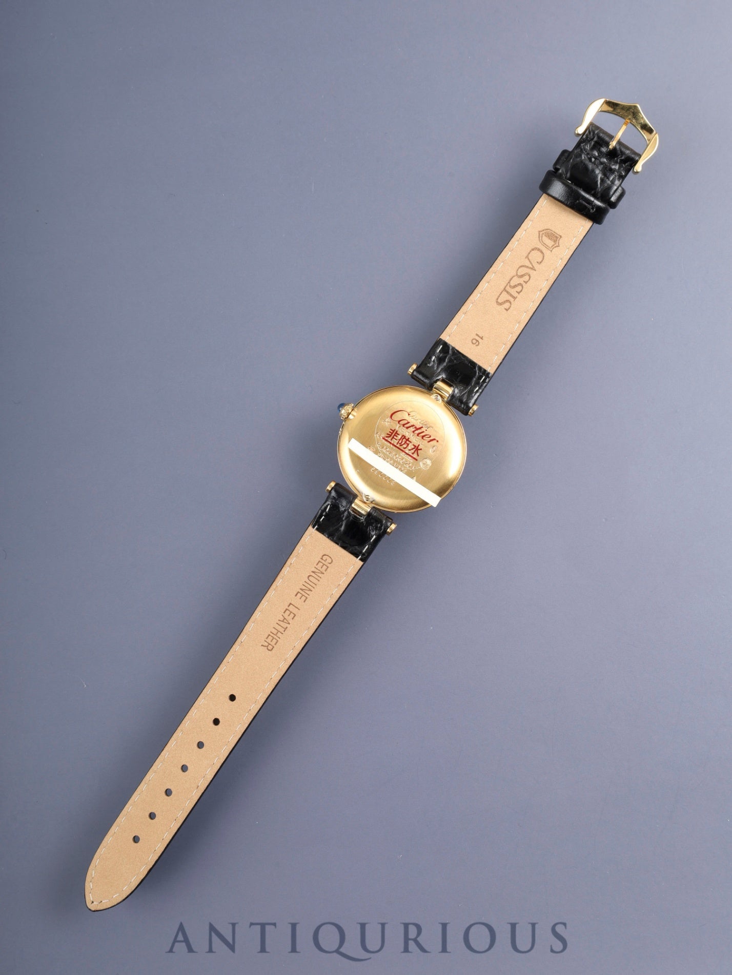カルティエ マスト ヴァンドーム VLC LM 590003 クォーツ Cal.- SV925 革 純正ピンバックル（GP）フロントトリニティ文字盤 カルティエブティックにてコンプリートサービス済み