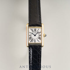 カルティエ マストタンク SM 1613 クォーツ Cal.057 SV925 革 純正Dバックル（GP） オパラン文字盤 箱 冊子 保証書 オーバーホール済み