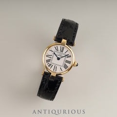 カルティエ マスト ヴァンドーム VLC SM 1851 クォーツ Cal.690 SV925 革 純正Dバックル（GP）オパラン文字盤 オーバーホール済み