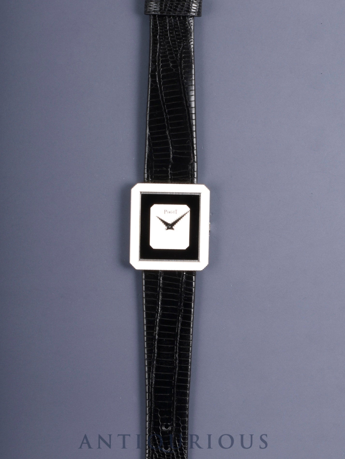Piaget Protocole 9154 Manual Winding Cal.9P2 750WG Leather Original Pin Buckle (750WG) Black / Silver Dial With Original Leather Strap Overhauled