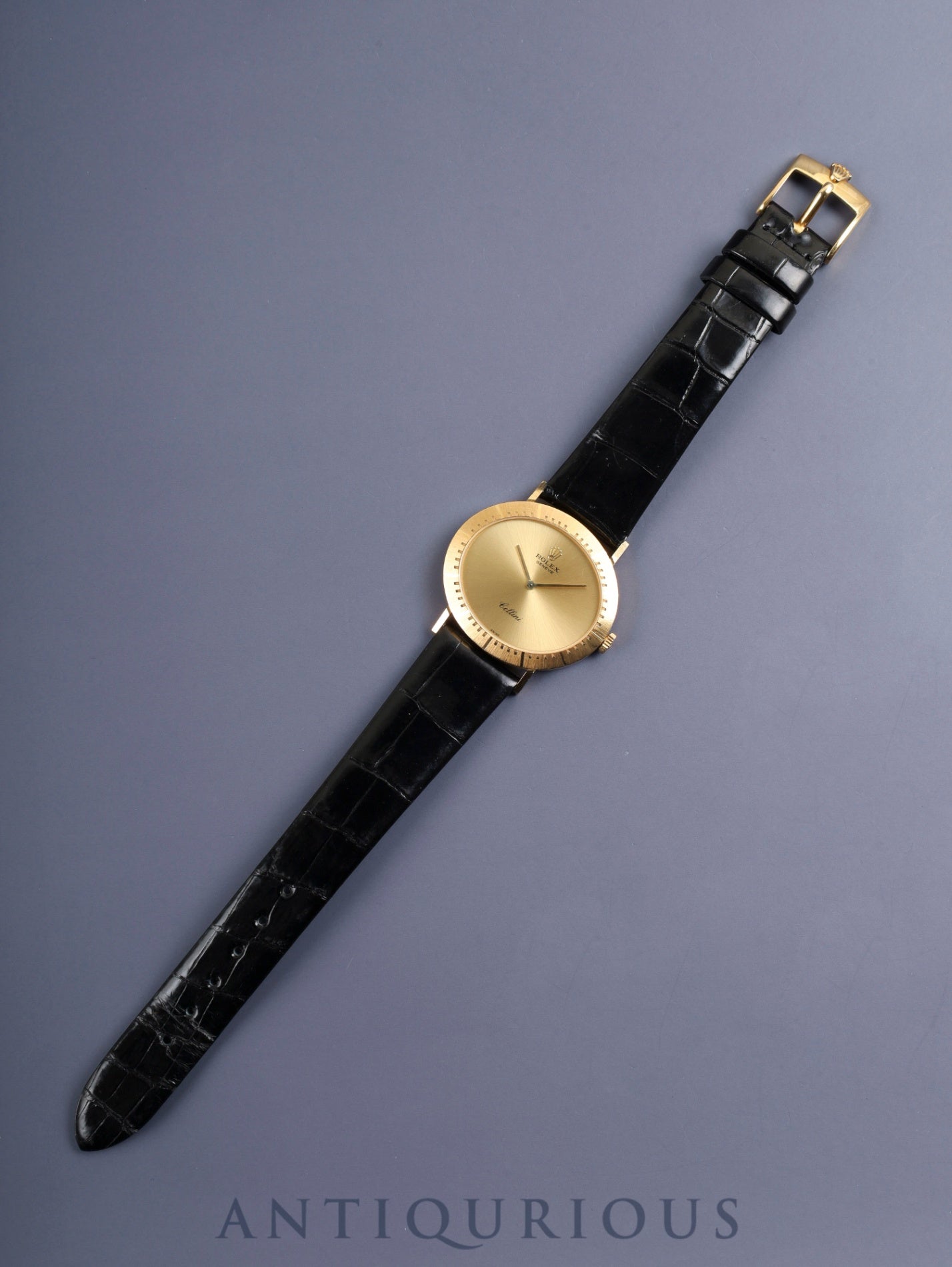 ロレックス チェリーニ 4083 手巻き Cal.1602 750YG 革 純正ピンバックル（GP）シャンパン文字盤 W番台（1994年～1995年）オーバーホール済み