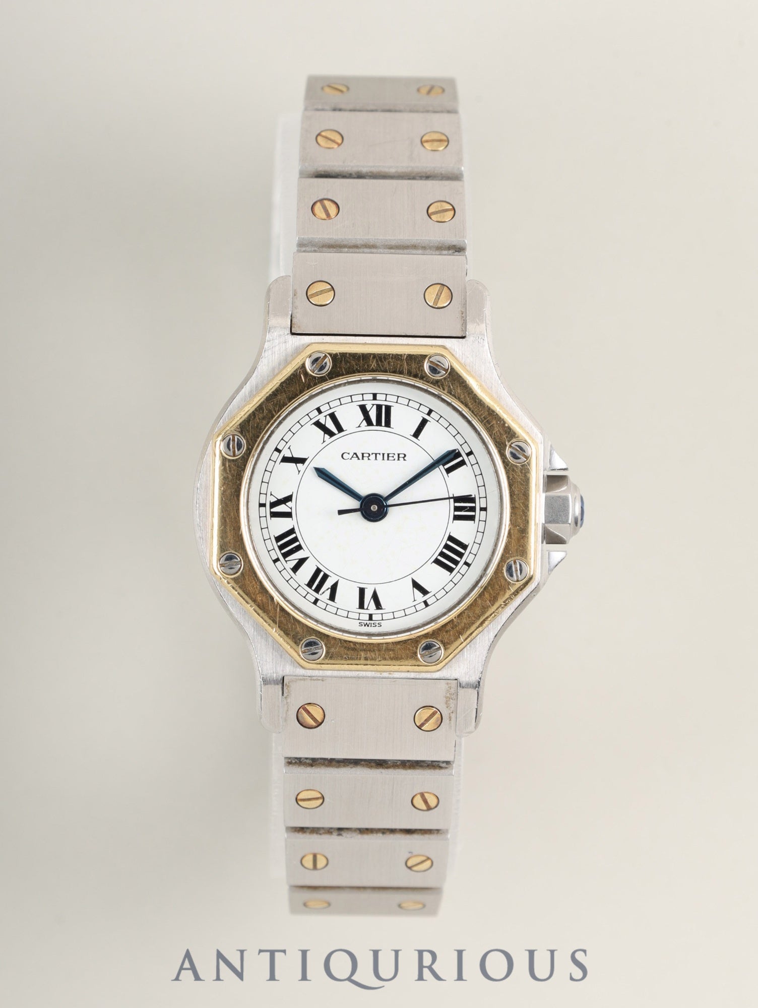 Cartier Santos Octagon SM 0907 Automatic Cal.ETA2671 SS/YG White Roman Dial (SWISS marking) Overhauled