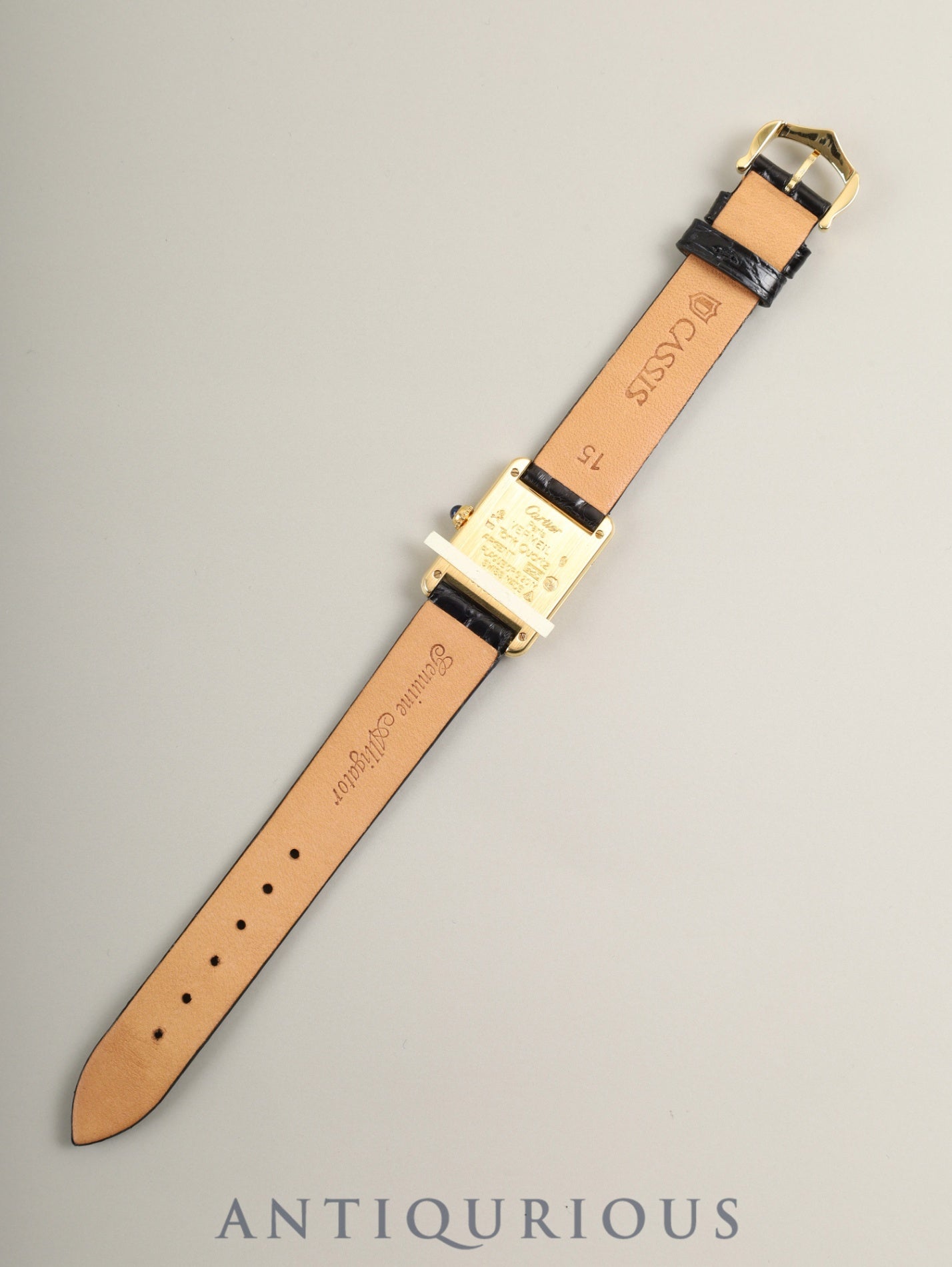 カルティエ マストタンク SM 5057001 クォーツ Cal.057 SV925 革 純正ピンバックル（GP）オパラン文字盤（SWISS表記） 箱 冊子 保証書 オーバーホール済み 新品仕上げ済み