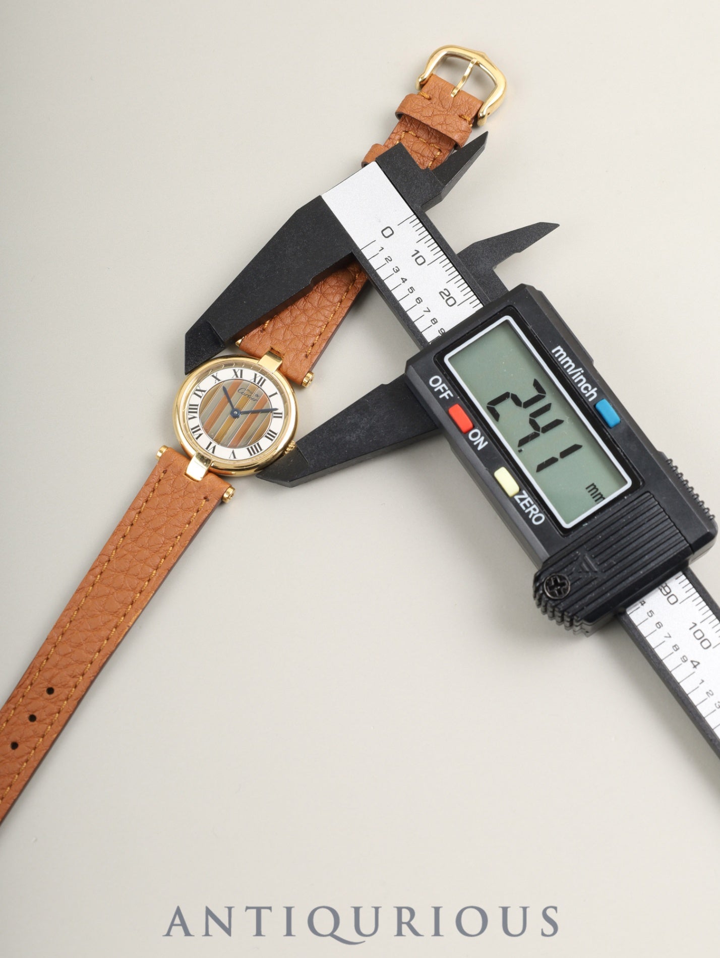 カルティエ マスト ヴァンドーム VLC SM 18 クォーツ Cal.81 SV925 革 純正尾錠（GP）フロントトリニティ文字盤 カルティエブティックにてコンプリートサービス（フルメンテナンス）済み