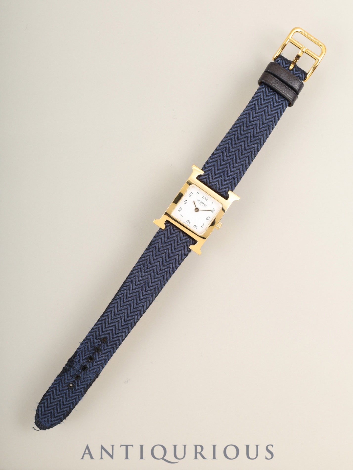 エルメス Hウォッチ HH1.201 クォーツ Cal.901.001 GP 純正ベルト 純正