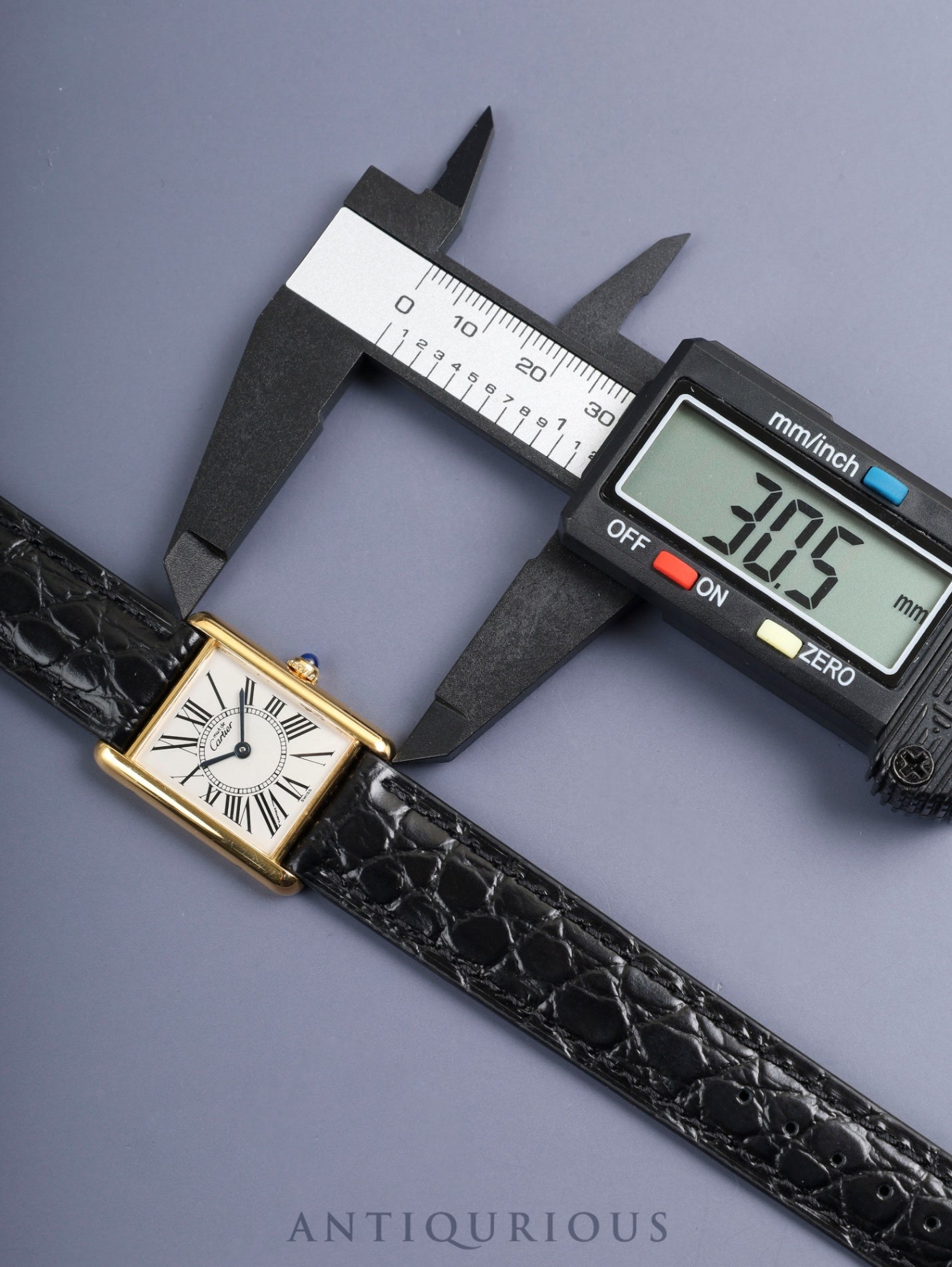 カルティエ マストタンク LM 590005 クォーツ Cal.90  SV925 革 純正尾錠（GP）オパラン文字盤（SWISS表記）オーバーホール済み