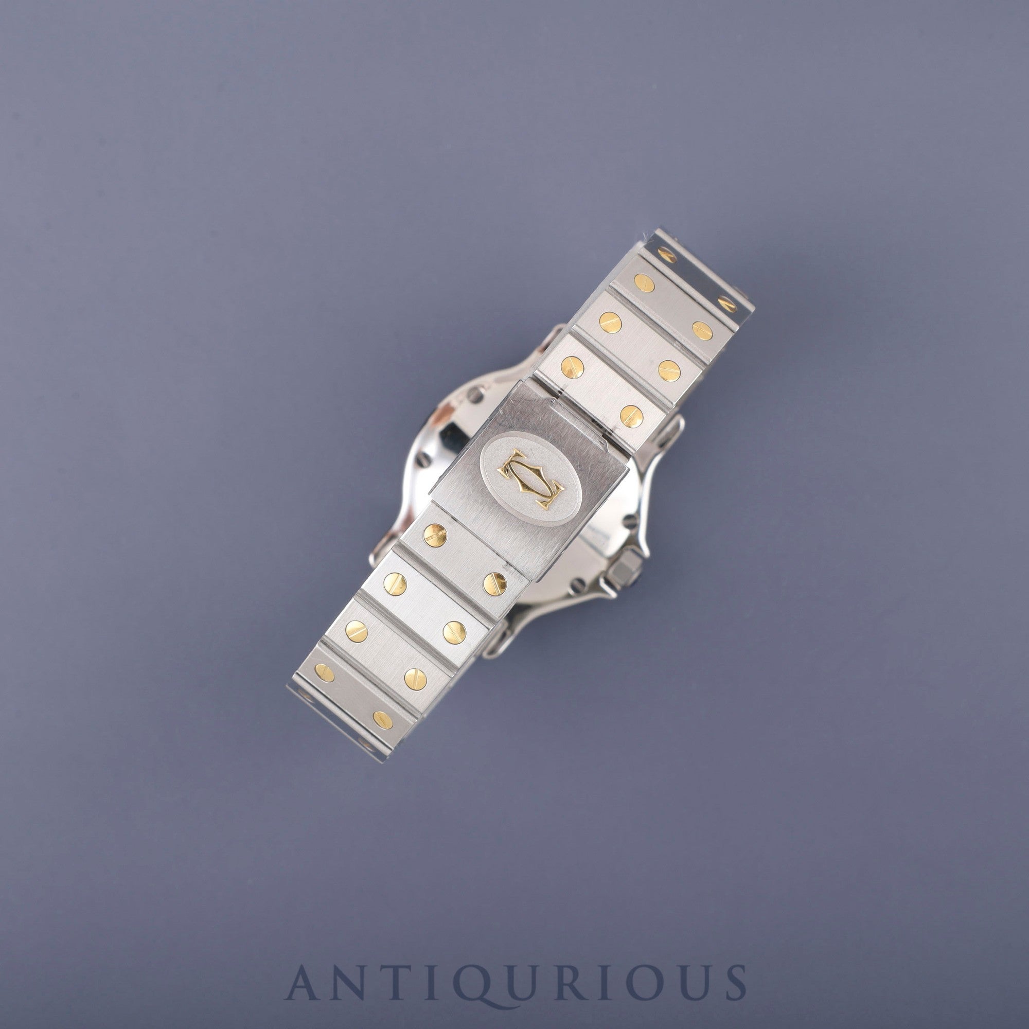 Cartier Santos Octagon LM 2966 Automatic, Stainless Steel/Yellow Gold, White Roman Dial, Completely Serviced at a Cartier Boutique
