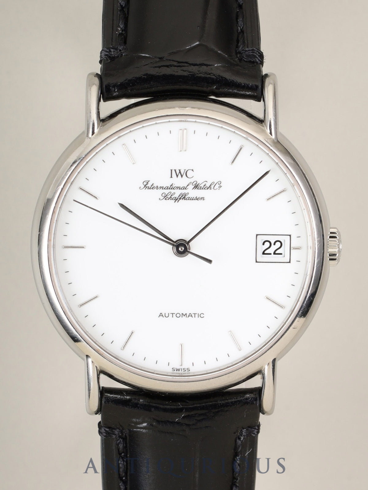 IWC ポートフィノ IW351324 自動巻き SS 革 純正ピンバックル（SS）ホワイト文字盤（SWISS表記）ケース 純正レザーベルト付き オーバーホール済み アイダブリュシー