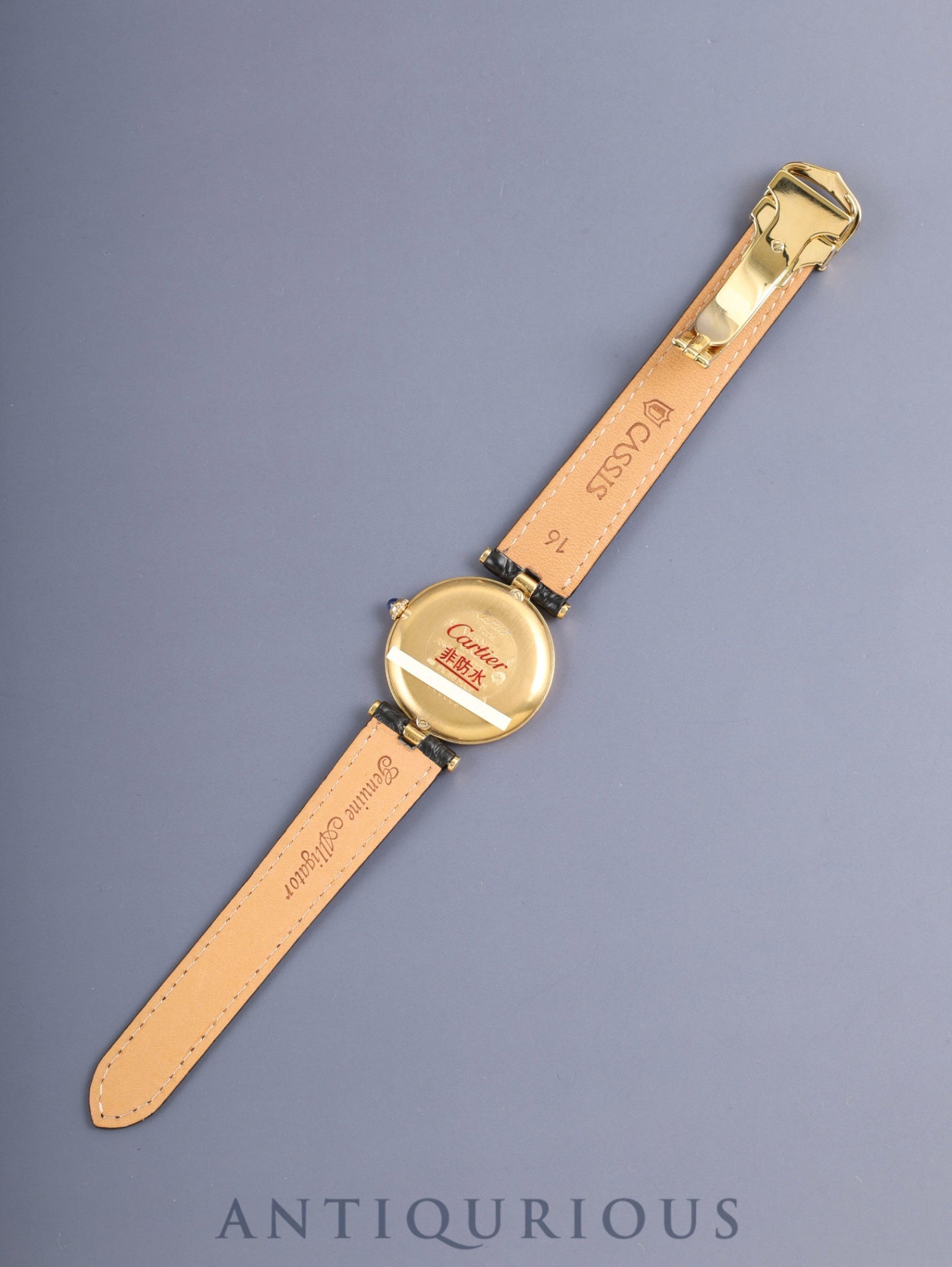 Cartier Must Vendome VLC LM 590003 Quartz Cal.690 SV925 Leather Genuine D-buckle (GP) Arabic dial (SWISS表記) Overhauled