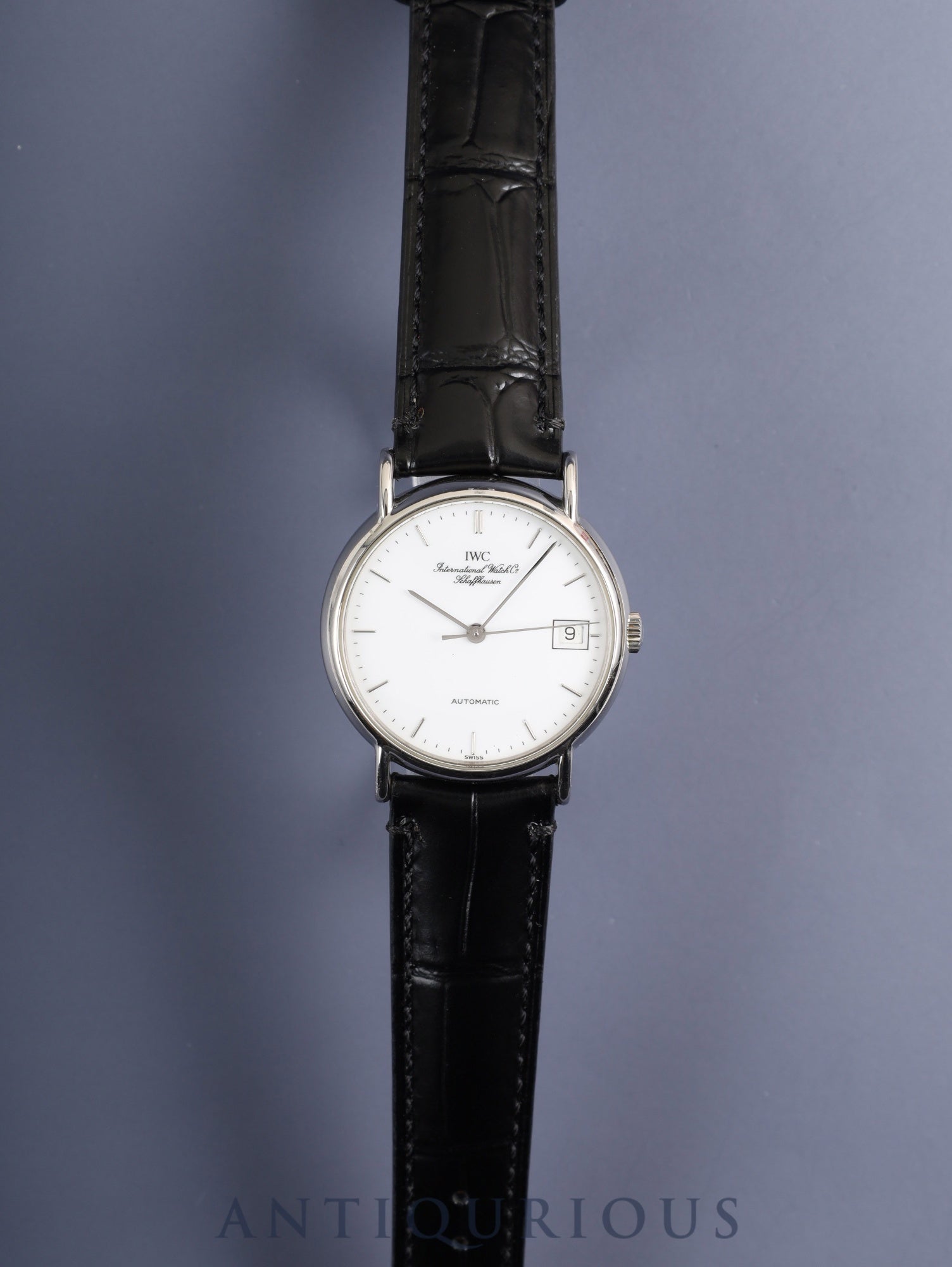 アイダブリュシー ポートフィノ IW351320 自動巻き Cal.37521 SS 革 純正尾錠（SS）ホワイト文字盤 冊子 保証書（1993年）オーバーホール済み