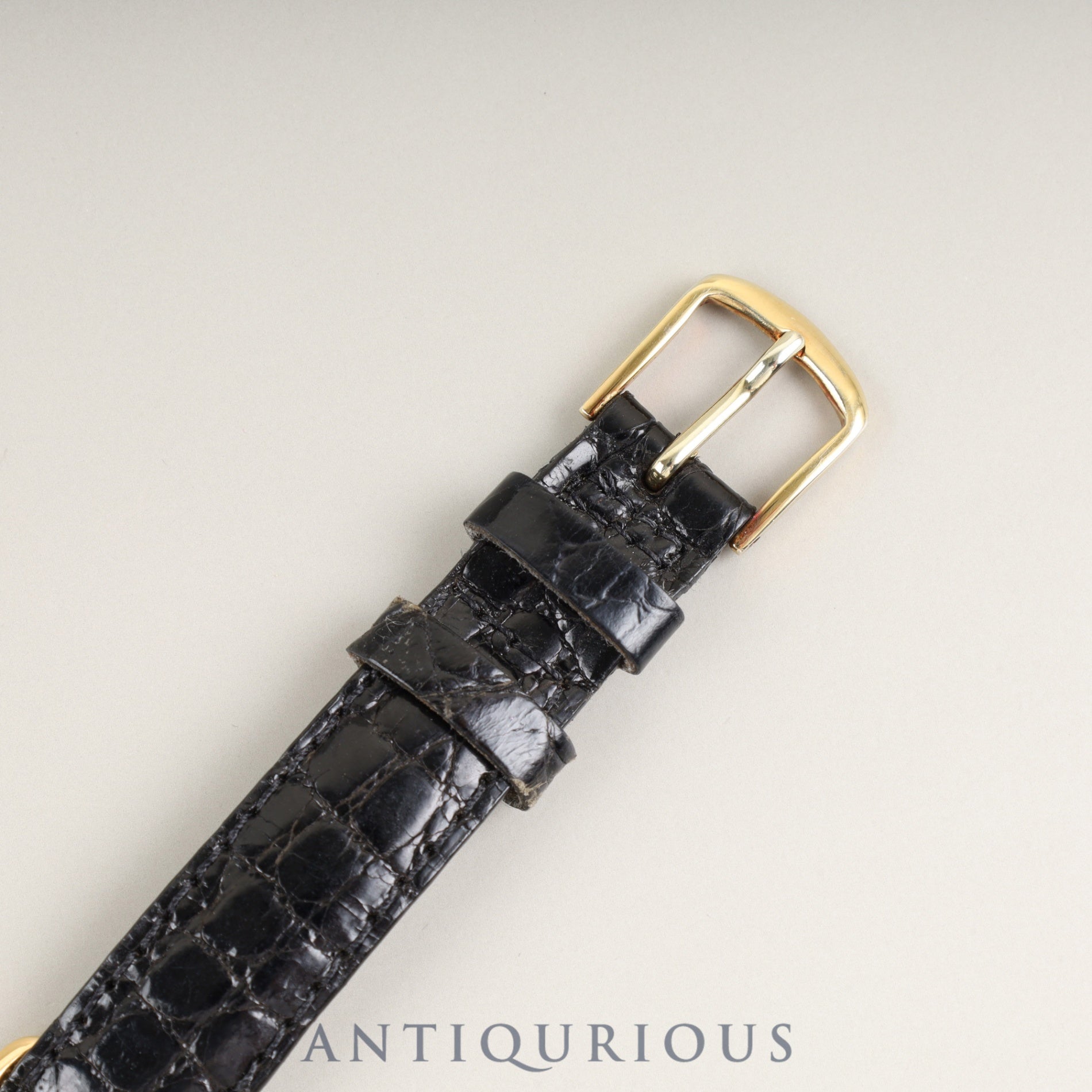 Hamilton Wilshire 6270 Quartz Caliber 980.153 Stainless Steel Watch with Genuine Leather Strap, Aftermarket Buckle (GP), Champagne Gold Dial, Overhauled