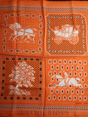 HERMES Scarf Carre 55 ECURIE PARIS SIENNES Stables of Paris 100% Silk