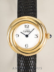 Cartier Must Trinity 2735 Quartz Cal.157, SV925, original pin buckle (GP), white dial with 4 Arabic numerals (SWISS mark), overhauled.
