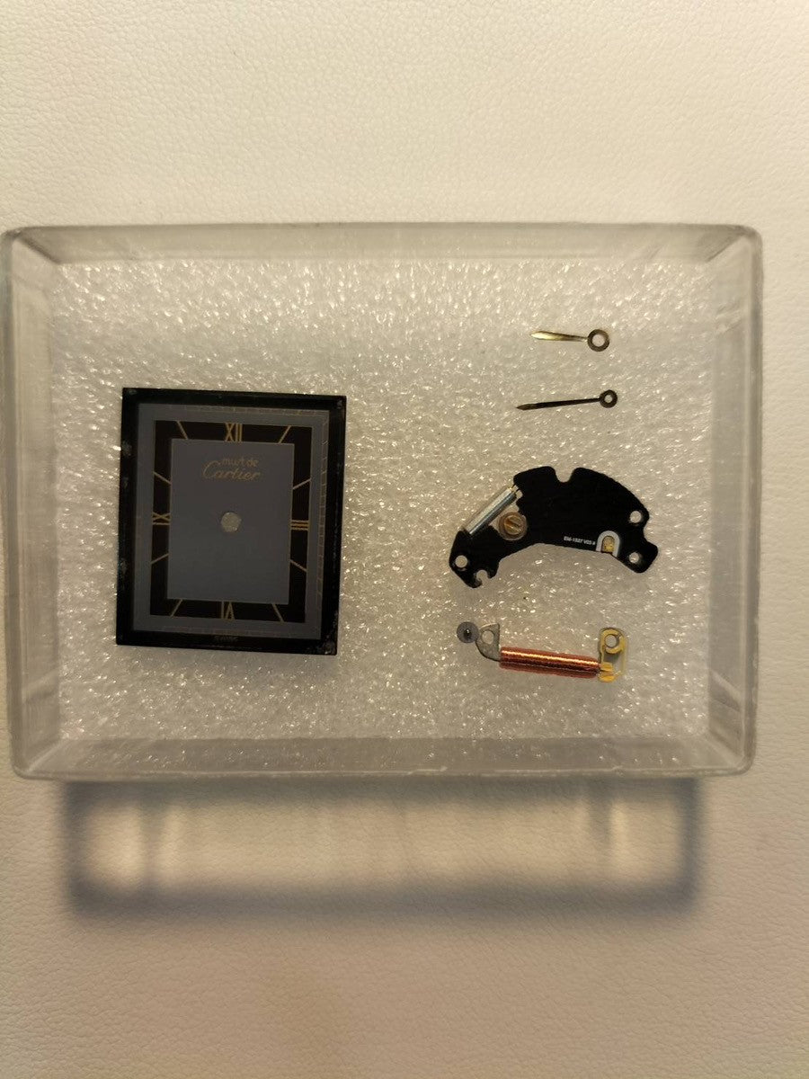 カルティエ マストタンク LM 6 81006 クォーツ Cal.81 SV925 革 純正尾錠（GP) グレー飛びローマン文字盤 オーバーホール済み