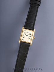 Cartier Must Tank LM W1002653 / 590005 Quartz Caliber 90 SV925 Leather Straight Roman Dial (SWISS Marking) Overhauled