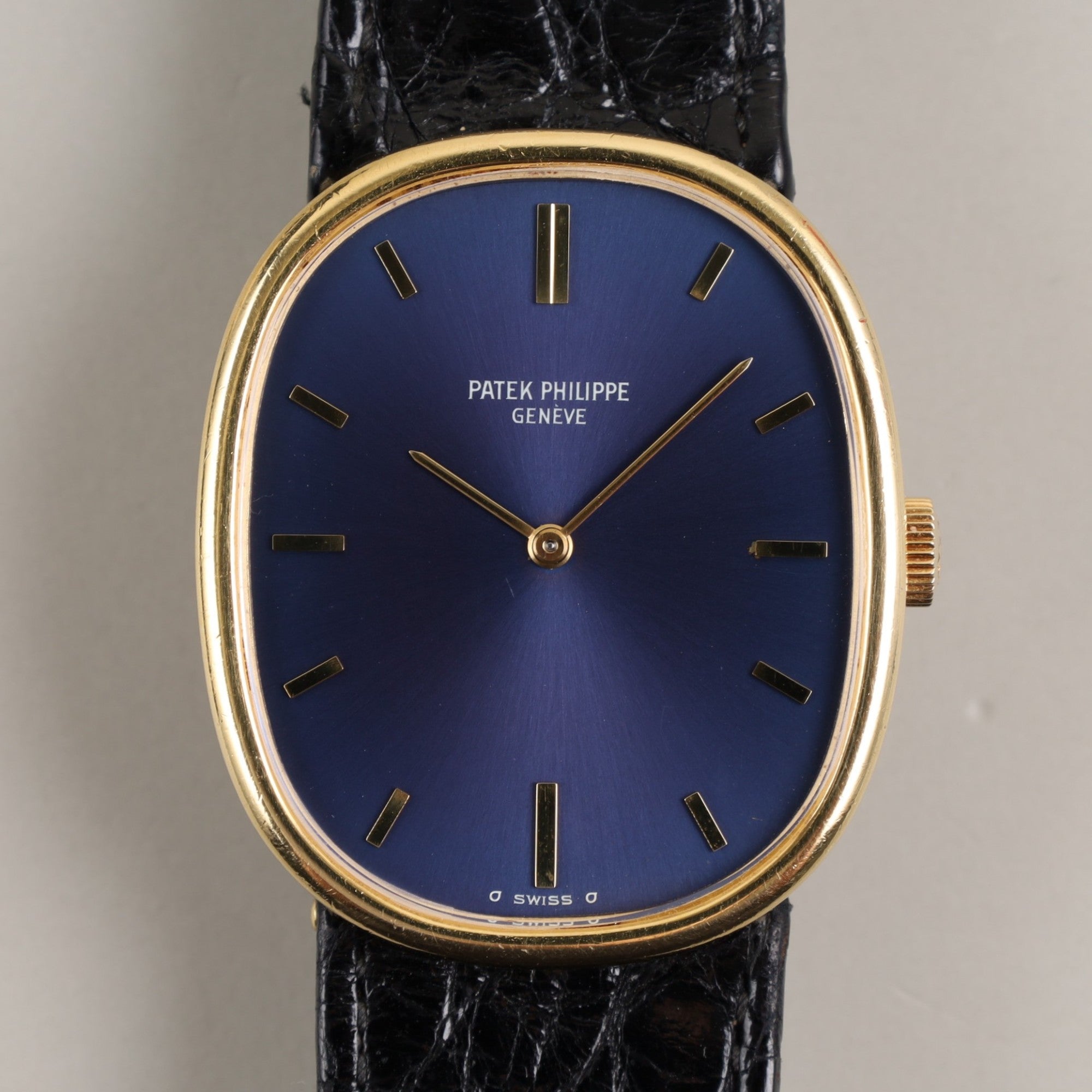 PATEK PHILIPPE GOLDEN ELLIPSE 3848J Manual winding Cal.215 YG Genuine belt Genuine buckle (750) Blue dial Overhauled