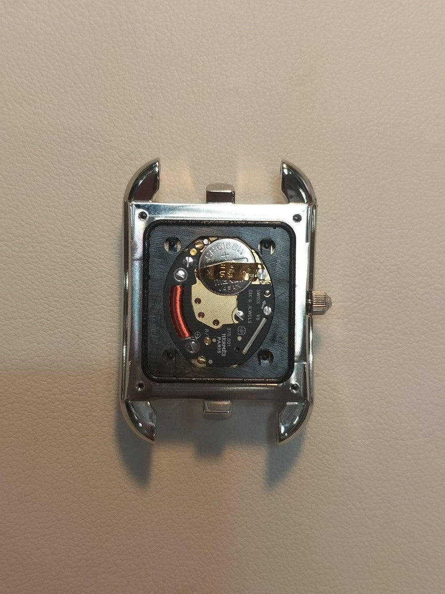 エルメス ケープコッド CC1.210 クォーツ Cal.976.001 SS 純正革ベルト 純正尾錠（SS） シルバー文字盤 箱 冊子 保証書（2006年）オーバーホール済み