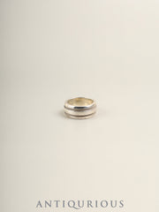 Tiffany & Co. Grooved Double Line Ring, Sterling Silver (SV925), size approx. 6.5 (US) / 12 (JP)