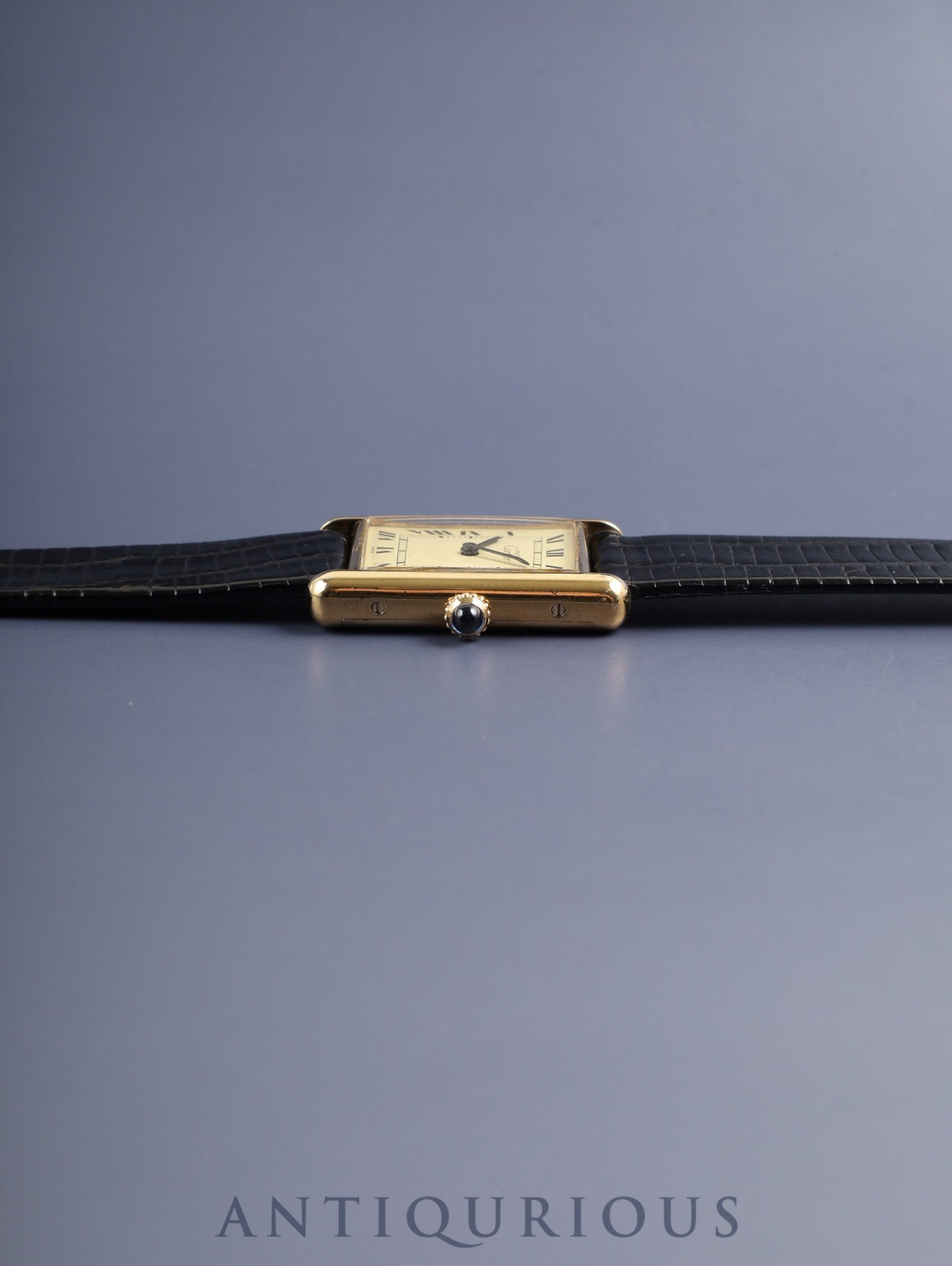 カルティエ マストタンク LM 手巻き Cal.78-1 SV925 革 純正尾錠（GP