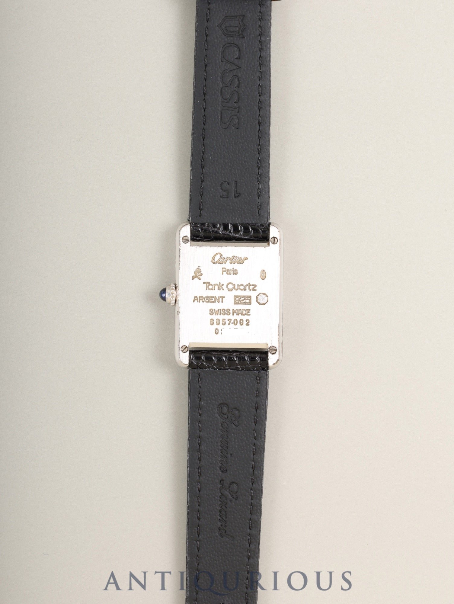 カルティエ マストタンク SM W1001543 / 6057002 クォーツ Cal.057 SV925 革 純正ピンバックル（SS）ホワイトローマン文字盤 （SWISS表記）オーバーホール済み