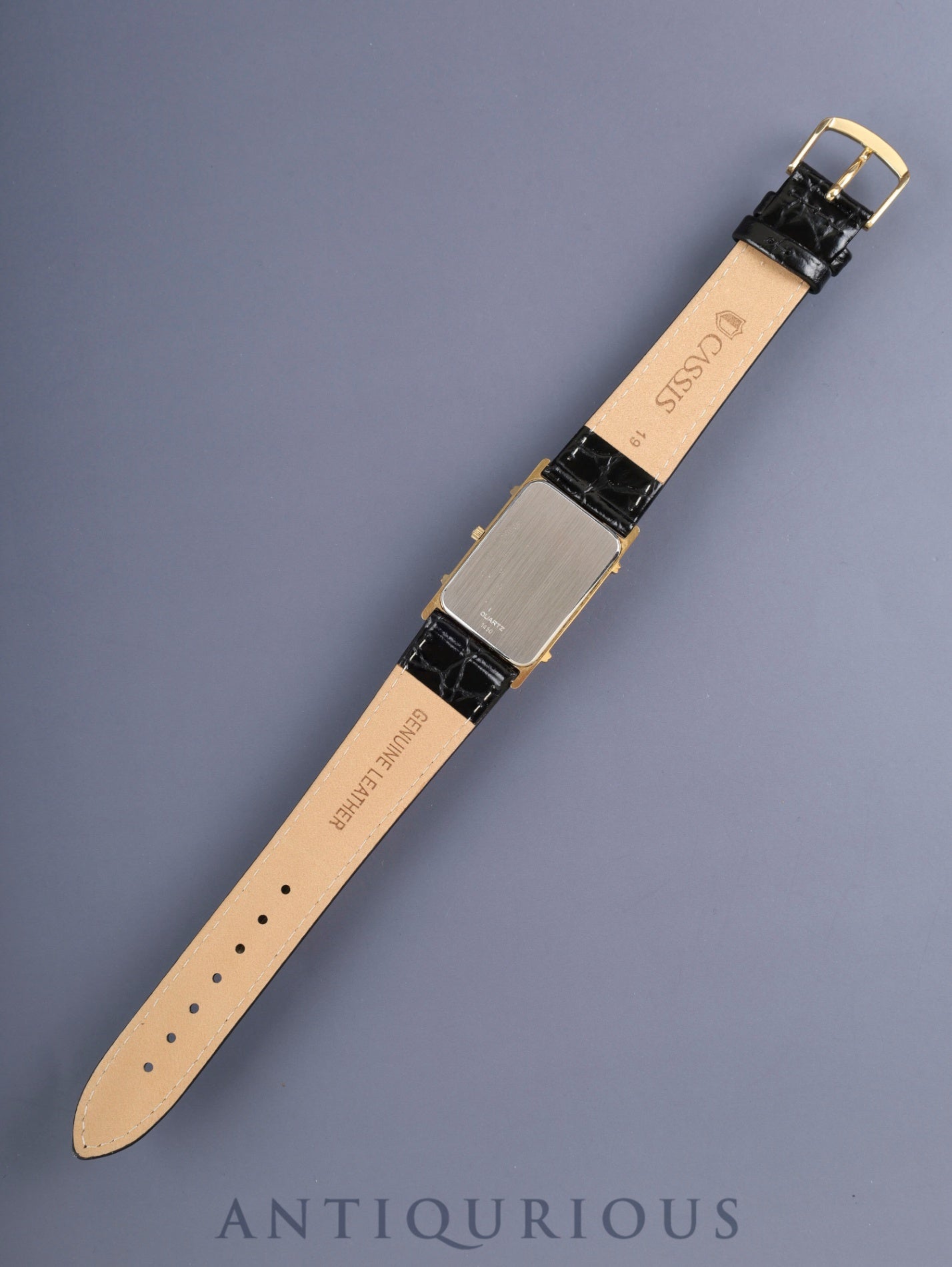 オメガ デ・ヴィル クォーツ Cal.1450 SS 革 社外尾錠（GP） ゴールド文字盤 箱 タグ オーバーホール済み