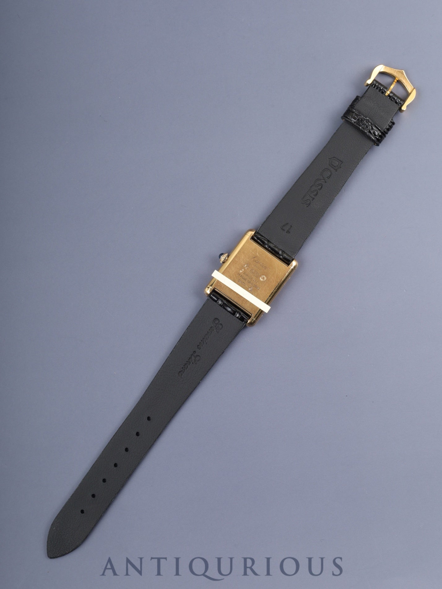 カルティエ マストタンク LM 手巻き Cal.78-1 SV925 革 純正尾錠（GP） アイボリーローマン文字盤（SWISS表記）オーバーホール済み