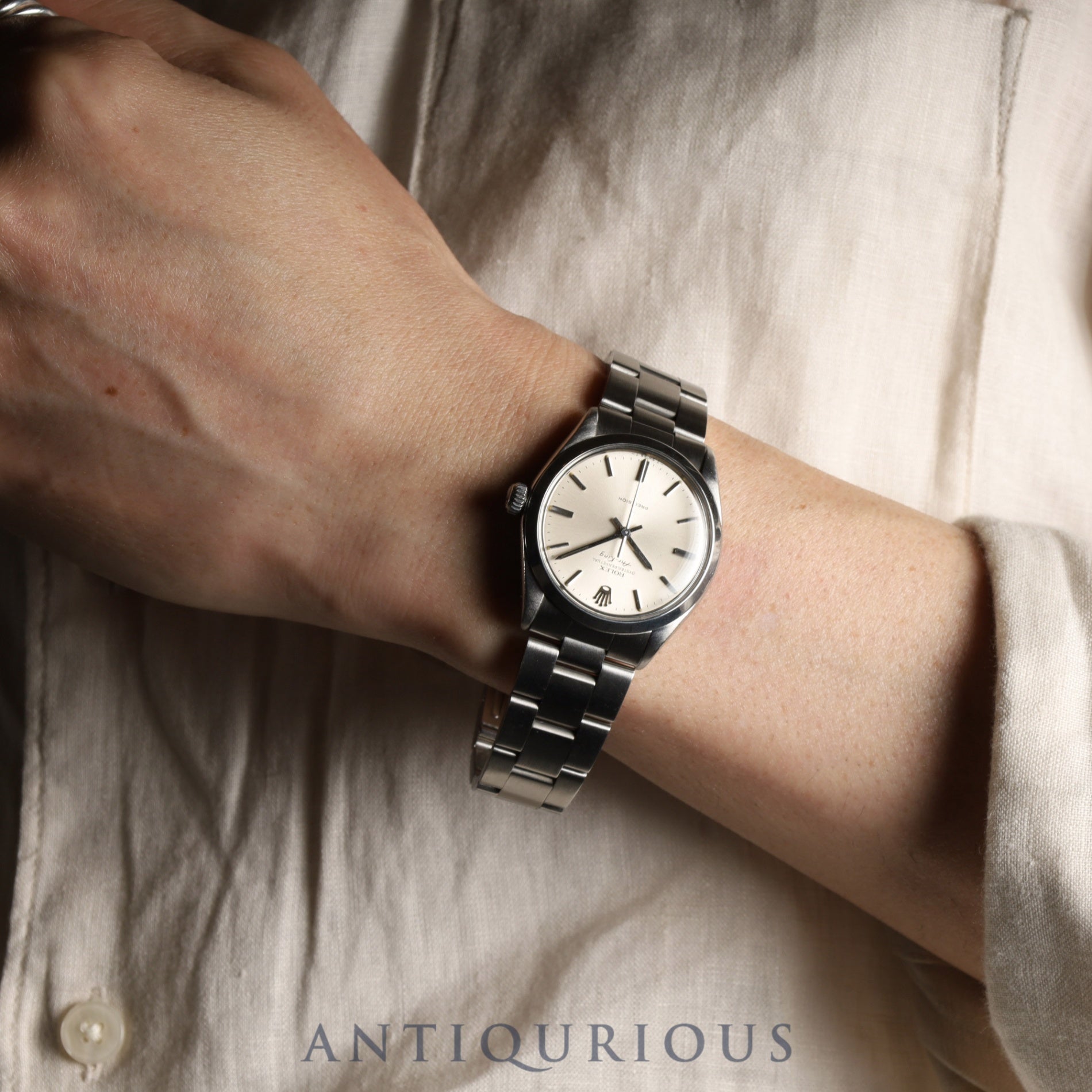Rolex Air-King 5500 Automatic Cal.1520 Stainless Steel Silver Dial 34mm No.3 (1972) Overhauled