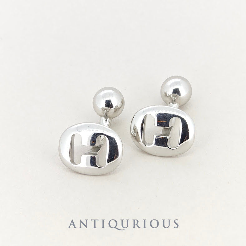 Hermes cufflinks with H logo