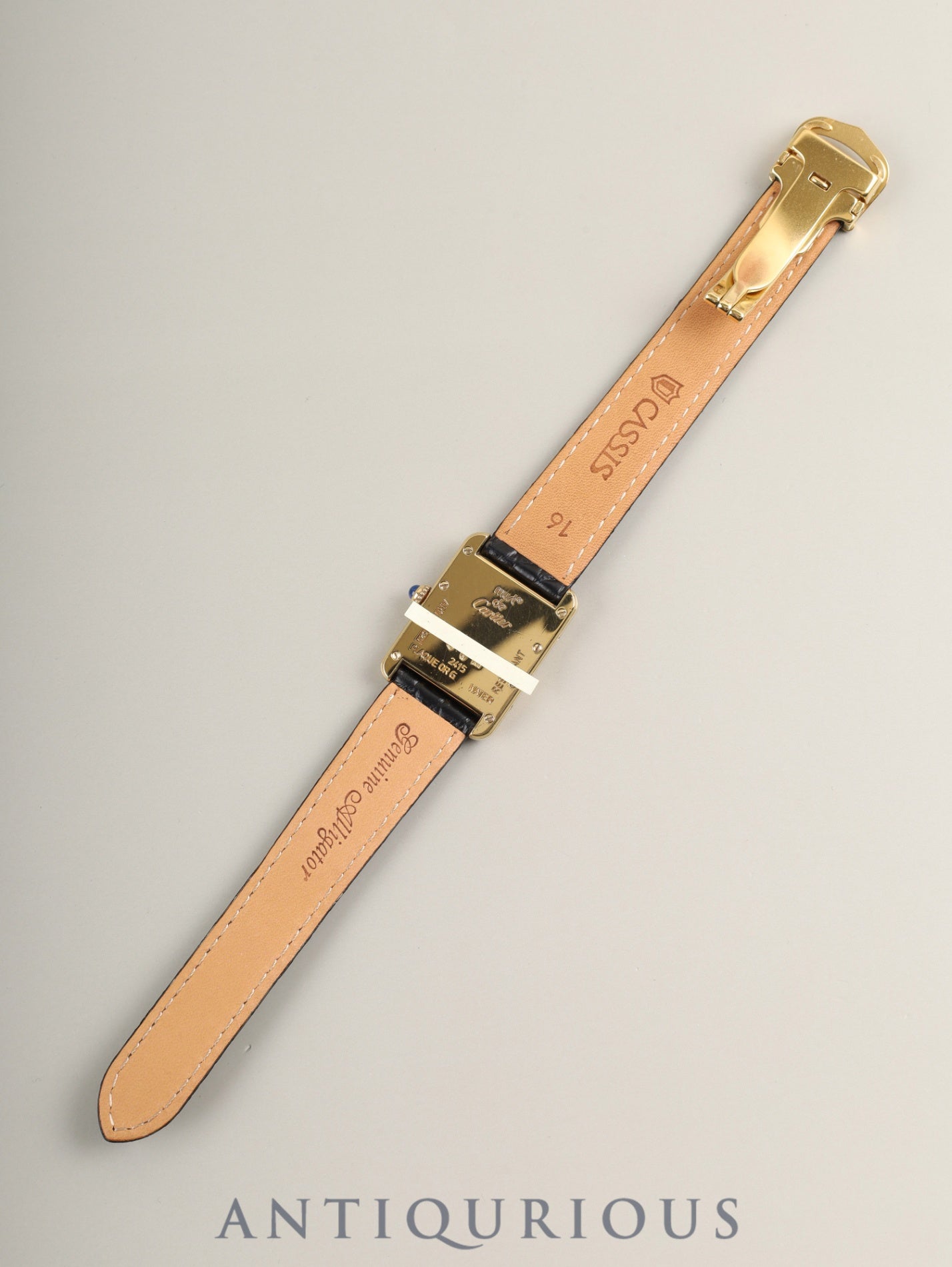 カルティエ マストタンク MM W1013654 / 2415 クォーツ Cal.057 SV925 革 純正Dバックル（GP） ホワイト飛びローマン文字盤（SWISS MADE表記）箱 オーバーホール済み