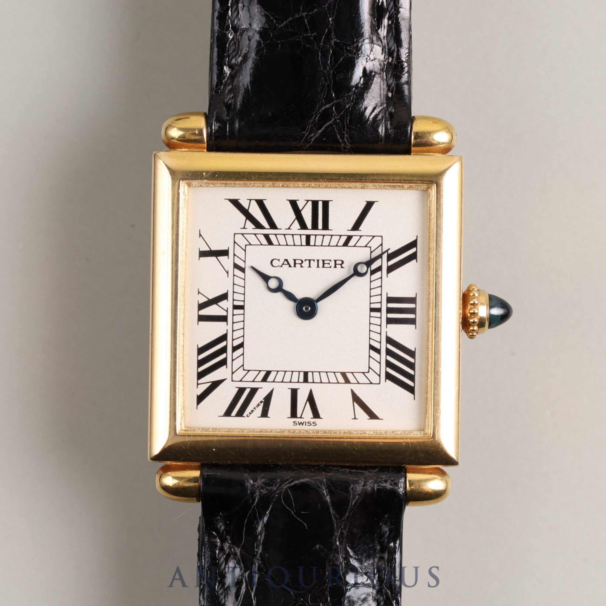 Cartier Tank Obv W1512256 1630 2 Quartz 750 Leather Genuine Buckle (750) Silver Dial Overhauled