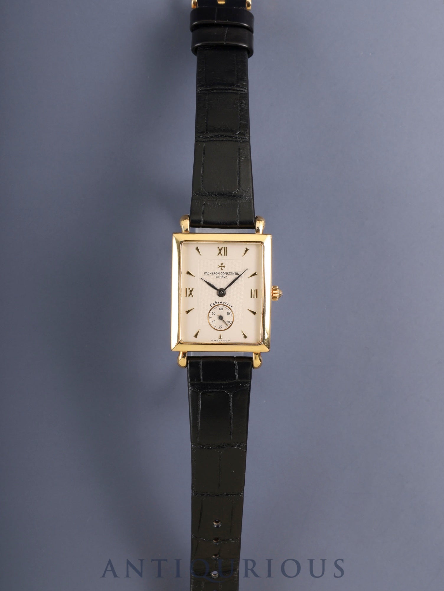ヴァシュロン・コンスタンタン ヒストリーク キャビノチェ 91001/000G-7 手巻き Cal.1017 750YG 純正革ベルト 純正ピンバックル（750YG） アイボリー文字盤（σダイアル）箱 保証書（2006年） ケース 冊子  オーバーホール済み